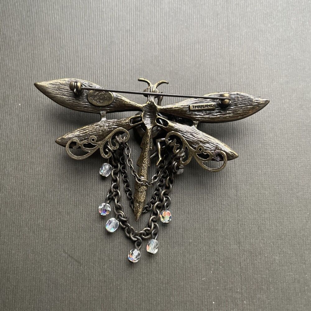 Kirks Folly Dragonfly Brooch Whimsical Fantasy Fairy Grunge - Picture 3 of 7